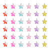 36Pcs 6 Colors Transparent Resin Pendants RESI-TA0001-52-3