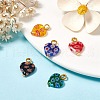 Handmade Millefiori Glass Pendants PALLOY-CJ00002-5