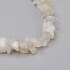 Natural White Moonstone Chip Beads Anklets AJEW-AN00229-02-2