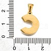 Golden 304 Stainless Steel Pendants STAS-K300-01G-C-3