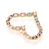 Brass Micro Pave Cubic Zirconia Pendants KK-N261-13G-2