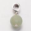 Natural Gemstone European Dangle Charms PALLOY-JF00226-2