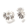 Flat Round Brass Micro Pave Cubic Zirconia Spacer Beads KK-L230-12S-1