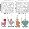 2Pcs 2 Style Acrylic Earring Handwork Template DIY-WH0572-003-2