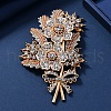 Malus Spectabilis Alloy Rhinestone Brooches for Backpack Clothes PW-WG79A77-01-1