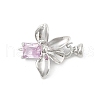 Brass Micro Pave Cubic Zirconia Fold Over Clasps KK-U059-10P-1