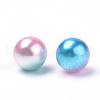 Rainbow Acrylic Imitation Pearl Beads OACR-R065-5mm-A05-2