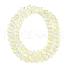 Transparent Electroplate Glass Beads Strands EGLA-F158-FR01-A-2