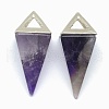 Natural Amethyst Pendants KK-E757-D-05P-1