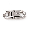 304 Stainless Steel Fold Over Clasps STAS-B029-05B-2