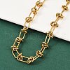304 Stainless Steel Kont Link Chain Necklace for Men Women NJEW-P269-02G-1