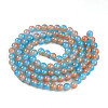 Baking Painted Imitation Jade Glass Round Bead Strands DGLA-N003-8mm-06-2