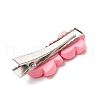 2Pcs 2 Colors Plumeria Flower Iron Flat Alligator Hair Clips PHAR-JH00131-5