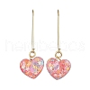 Resin Dangle Hoop Earrings EJEW-JE06352-02-2