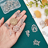 Unicraftale 20Pcs 5 Style 201 Stainless Steel Filigree Joiners Links STAS-UN0034-33-2