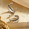 Non-Tarnish 304 Stainless Steel Oval Beaded Ring Stud Earrings SP8532-2-1