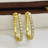 S925 Sterling Silver Oval Hoop Earrings QA6317-1-3