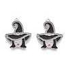 Halloween Theme Rack Plating Luminous Alloy Enamel Pendants ENAM-N056-235P-1-2