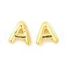 Brass Hollow Out Initial Letter Stud Earrings for Women EJEW-A044-01G-A-1
