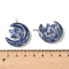 Natural Blue Spot Jasper Pendants G-Z086-01P-20-3
