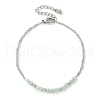 Natural Green Aventurine Beads Link Bracelets BJEW-JB11835-02-2