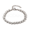 304 Stainless Steel Oval Link Bracelets for Women BJEW-F488-19P-3