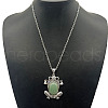 Fashionable Alloy Pave Natural Stone Pendant Necklaces DT8529-4-1