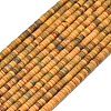 Natural Yellow Ocean Jasper Beads Strands G-P575-B32-4x1mm-2