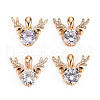 Brass Micro Cubic Zirconia Pendants GLAA-S193-014-1