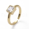 Mother's Day Rings Adjustable Brass Cuff Finger Rings RJEW-G096-28G-1