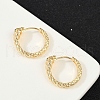 Brass Green Cubic Zirconia Hoop Earrings EJEW-Q016-12G-5