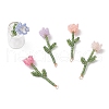 4Pcs 4 Colors Seed Beads Beaded Charms PALLOY-JF02850-1
