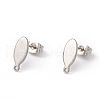 Non-Tarnish 201 Stainless Steel Stud Earring Findings EJEW-A071-28P-1