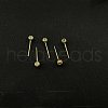 Rack Plating Brass Stud Earring Findings KK-WH0052-03G-1