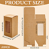 Kraft Paper Candy Boxes with PVC Clear Window CON-WH0097-07A-02B-2
