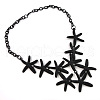 Starfish Alloy Statement Bib Necklaces FS-WG21AED-01-2
