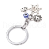 Resin & Tibetan Style Alloy Keychains KEYC-JKC00780-01-4