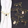 12Pcs 4 Style Cross & Virgin Mary Alloy & Resin Cube & Acrylic Pearl Charms Safety Pin Brooch JEWB-PH01259-4
