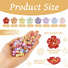  280Pcs 8 Colors Acrylic Bead Caps MACR-TA0001-63-4