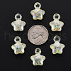 Transparent Crackle Acrylic Pendants MACR-S373-63-L06-4