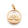 304 Stainless Steel Pendants STAS-P234-08G-2
