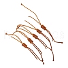 5Pcs 5 Styles Natural Tiger Eye Braided Bead Bracelets BJEW-JB11681-02-5