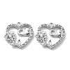 Brass Micro Pave Clear Cubic Zirconia Pendants KK-M102-34P-1