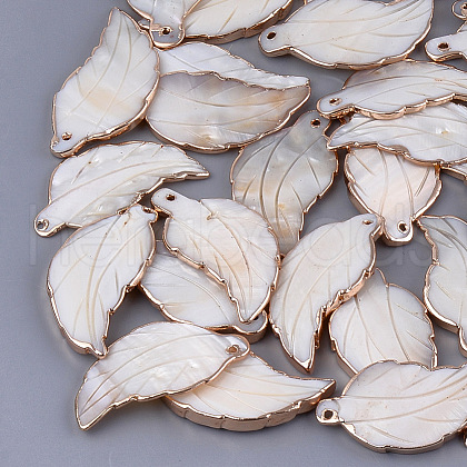 Electroplate Freshwater Shell Big Pendants SHEL-S274-58-1