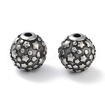 304 Stainless Steel Beads STAS-M057-33AS-1
