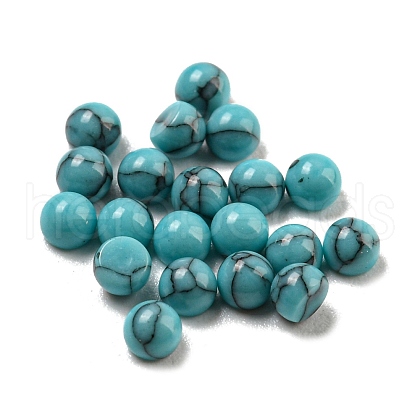 Dyed Handmade Synthetic Turquoise Cabochons G-B070-19B-1