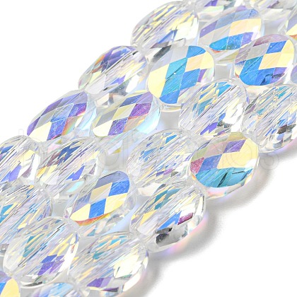 Electroplate Glass Beads Strands EGLA-C003-02-1