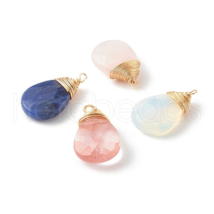 Natural & Synthetic Gemstone Pendants X-PALLOY-JF00754-1