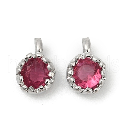 Brass Pave Cubic Zirconia Pendants KK-H204-03P-05-1