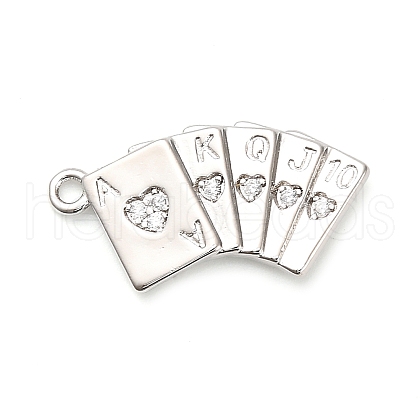 Brass Micro Pave Cubic Zirconia Pendants KK-L229-067P-1